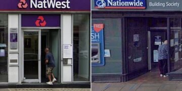 OFF-PUTTING: The NatWest branch in Paddington WELCOMING: The Nationwide in Wokingham