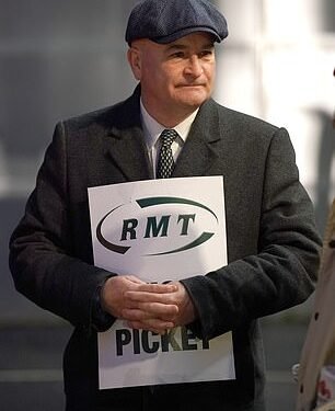 Looking for answers: Mick Lynch, head of the RMT transport union, is calling for better pay and conditions for railway workers