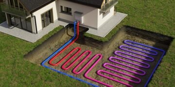 Ground source heat pumps draw heat from the ground outside your home to heat your radiators or under-floor heating
