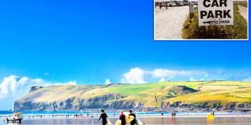 Idyllic: But the day was ruined by getting a ticket at West Pentire car park