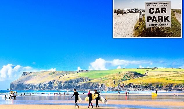 Idyllic: But the day was ruined by getting a ticket at West Pentire car park