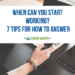 Woman considering when she can start working