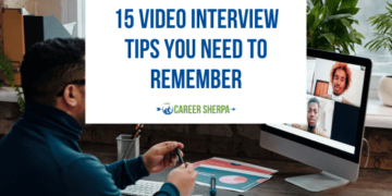 Man engaging in a video interview