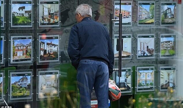 House prices fell last month for the first time in more than a decade and further gloom is expected after 'storm clouds gathered' over the market (file image)