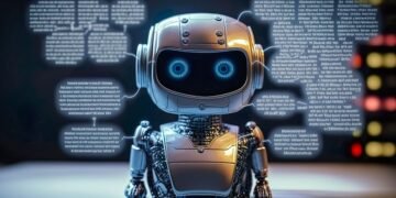 3d cute AI robot