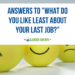What do you like least about your last job
