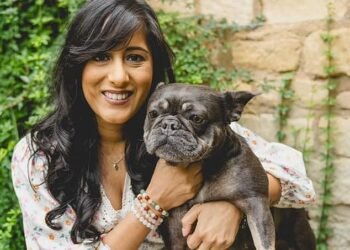 Expensive: Sonali Saujani with her French bulldog Luna who costs £1,740 a year to insure