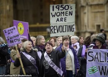 Campaign: The Waspi group has protested about the 'unfair' way state pension age changes were implemented