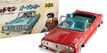 Red hot price: The Batmobile hit such a high price due to a bidding war but a raft of vintage toy cars are selling well