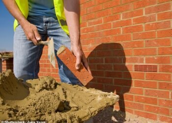 Gloom: While the government aims to build 300,000 homes in England each year, this goal seems unrealistic