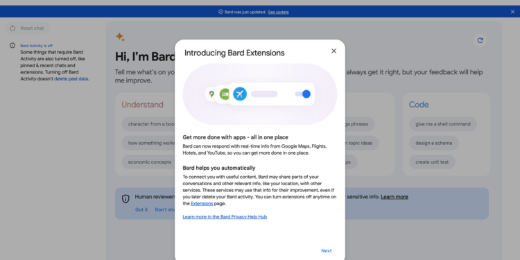 How to Get Started With Google Bard Extensions