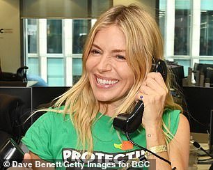 Support: Actress and model Sienna Miller