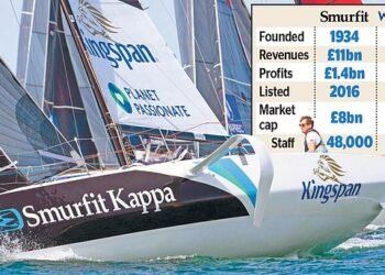 Making waves: Smurfit Kappa is a familiar name at sea, sponsoring Irish sailor Tom Dolan (pictured)