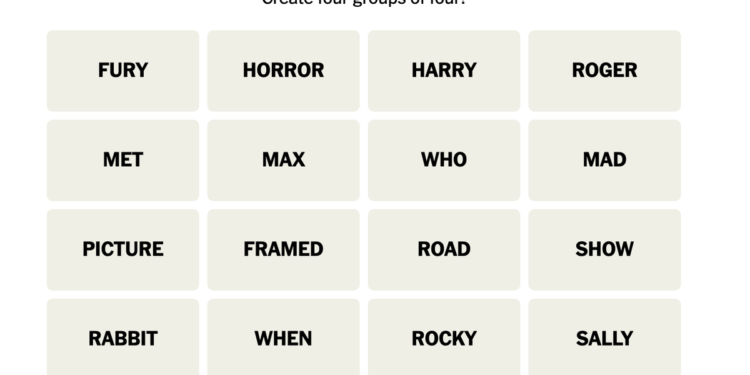 Today’s Connections Hints (and Answer) for Thursday, September 7