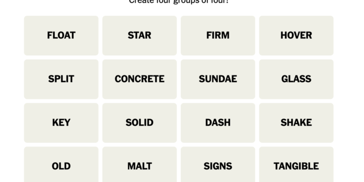 Today’s NYT Connections Hints (and Answer) for Friday, September 22