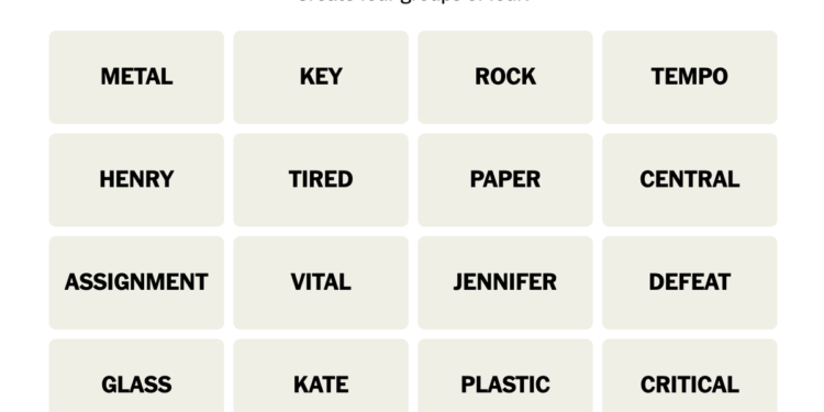 Today’s NYT Connections Hints (and Answer) for September 29, 2023