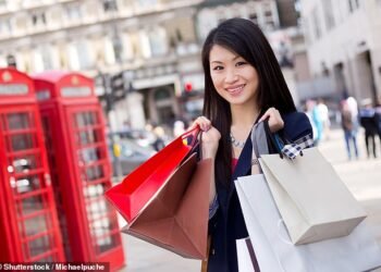 Missing out: Although Chinese visitor numbers are almost back at 2019 levels, spending at airport shops is below pre-pandemic levels