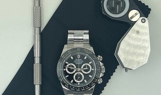 Return to sender: One of the watches recovered by The Watch Register was this Rolex Daytona, worth £21,000, which was stolen in a burglary in Kent