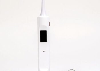 The 'world's first breathalyser toothbrush': Direct Line says the device is currently under development but could be on the market next year