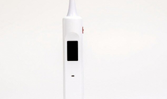 The 'world's first breathalyser toothbrush': Direct Line says the device is currently under development but could be on the market next year