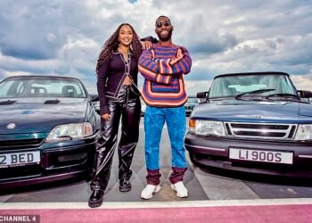The new car show to replace Top Gear? Tinie Tempah (right) will host a new motoring series called Bangers: Mad for Cars on Channel 4 starting tonight. His co-host is F1 analyst and stunt driver, Naomi Schiff (left)