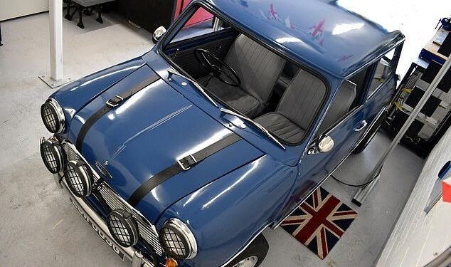Not your typical classic Mini auction lot: This recreation of the famous blue Mini Cooper from the 1969 film The Italian Job is going under the hammer - but it's not what you might expect
