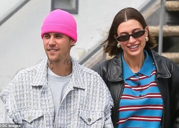 Struggles: Hipgnosis offers investors the chance to make money from the royalties of tracks by famous artists such as Justin Bieber (pictured with wife Hailey)