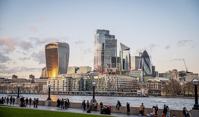 Recovery: British Land says occupancy rates across its portfolio have hit more than 96% and London's Square Mile (pictured) is 'performing particularly well'