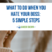 Woman upset that she hates her boss