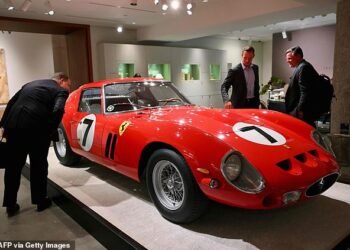 Of the 10 most expensive classic cars sold at public auction this year, six were Ferraris... including this one. Read the countdown of the priciest of all in 2023 compiled for This is Money by Hagerty's John Mayhead