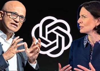 Head-to-head: CMA boss Sarah Cardell is challenging Microsoft – run by chief executive Satya Nadella - again