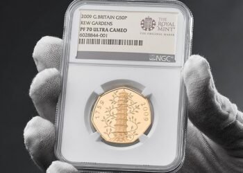 Going, going, gone!: The sought after gold proof coin fetched £6800 at an auction of Royal Mint coins, an increase of 1260% since 2009