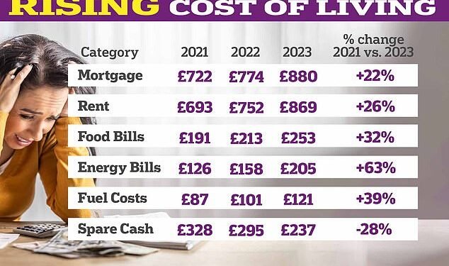 Bill nightmare: Rising food, fuel and energy prices are hitting Britons hard
