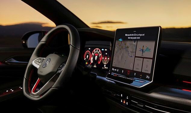 Volkswagens to get ChatGPT from March: New VW models - including the facelifted Golf and Golf GTI (interior pictured) - will soon have the AI chatbot system integrated