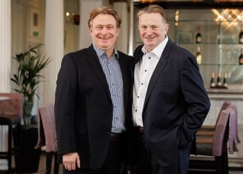The Easdale Brothers , Sandy (left) and James Easdale (right). The pair are now worth a joint £1.425 billion