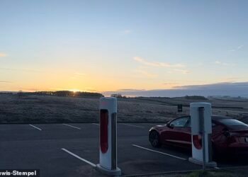 The 1,000 mile road trip from London to Scotland and back involved some scenic charging, while topping the car's range up with only renewable energy