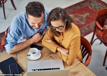 Vicky Reynal says that while merging finances represents deeper intimacy, trust and a united front to some people, it can feel like a loss of independence for others (picture posed by models)
