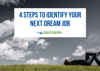 Person thinking about identifying the steps to next dream job.