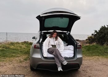 Can you really sleep in a Tesla? This is Money's Motoring Reporter Freda Lewis-Stempel puts the electric car version of the #vanlife trend to a very remote test....