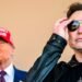 Donald Trump with Elon Musk in Texas last month