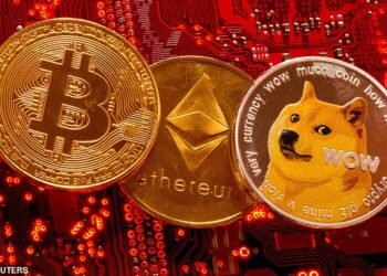 Bitcoin, Ethereum and Dogecoin