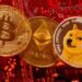 Bitcoin, Ethereum and Dogecoin