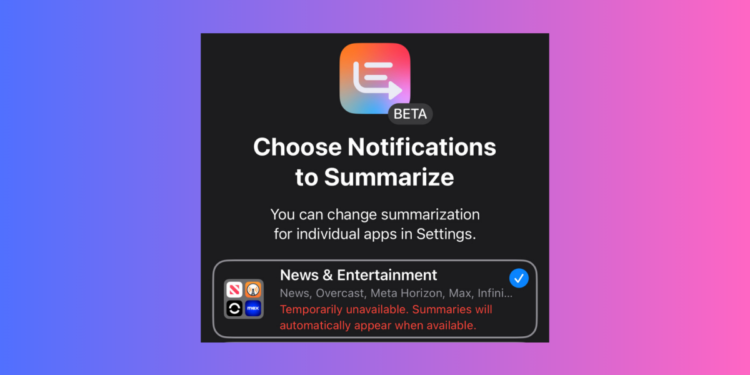 Apple's Latest iOS Beta Quietly Kills AI News Notifications