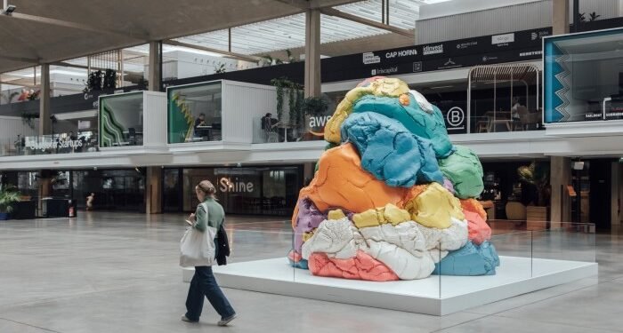 The ‘Play-Doh’ sculpture at the Station F start-up incubator in Paris