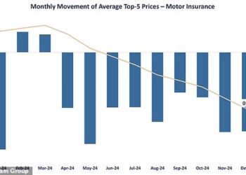 Car insurance premiums dropped significantly over the course of 2024