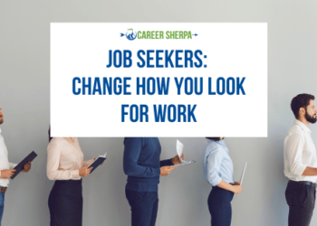 Job seekers looking for work the old way