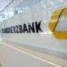 The Commerzbank logo at its headquarters in Frankfurt