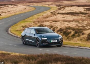 Effortless drive: The handsome A6 e-tron is the most aerodynamic Audi ever, claims the manufacturer