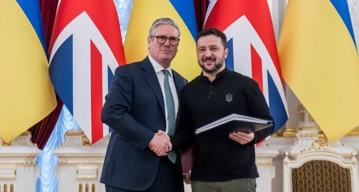 British Prime Minister Keir Starmer and Ukrainian President Volodymyr Zelenskyy