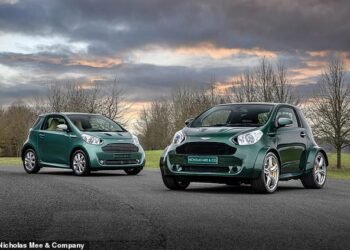 More Oddjob than 007: This (foreground) one-of-a-kind Aston Martin Cygnet has gone up for sale with an asking price in the region of £500k. Here's what makes it incredibly unique...